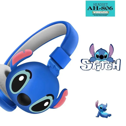 Nouveau Disney point sans fil Bluetooth casque AH-806 HIFI stéréo son pliable casques avec micro Anime dessin animé enfants cadeau