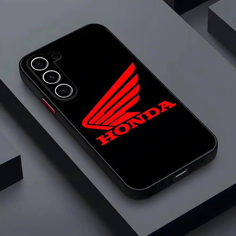 Coque de téléphone pour voitures de Performance rastar-h-hondaes, étui arrière de luxe mat Transparent pour Samsung S22 FE S23 Ultra S24 Plus S25