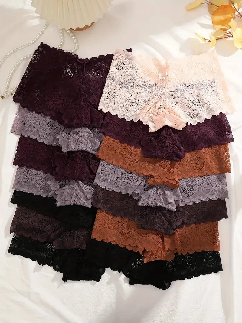 14 pièces/ensemble femmes dentelle Boyshorts Sexy caleçons taille basse culottes dames mode florale sous-vêtements en dentelle S-XL filles culotte intimes