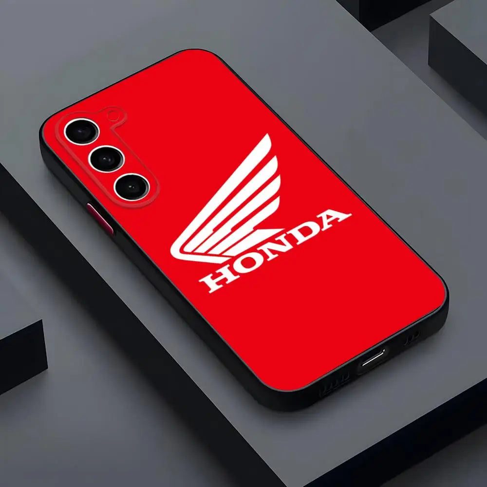 Coque de téléphone pour voitures de Performance rastar-h-hondaes, étui arrière de luxe mat Transparent pour Samsung S22 FE S23 Ultra S24 Plus S25