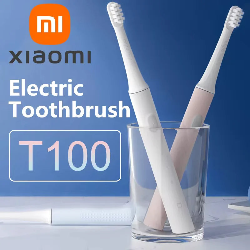 XIAOMI-Brosse à dents électrique sonique T100 Mi Smart, étanche IPX7, aste par USB, blanchiment des dents