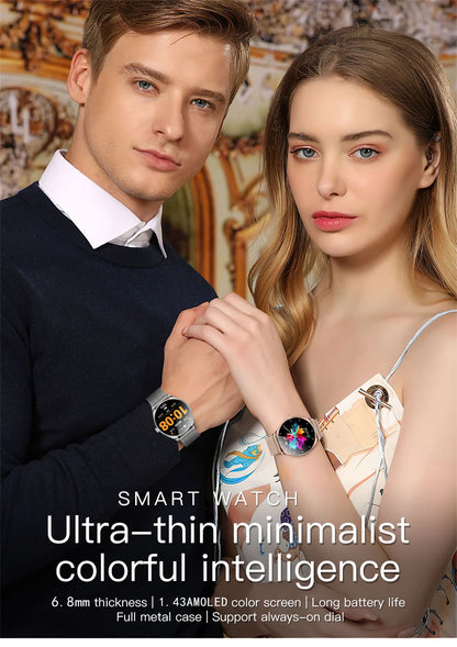 Nouveau Original Ultra mince Bluetooth appel SmartWatch femmes montres hommes sport Fitness Tracker fréquence cardiaque Smartwatch pour Android IOS