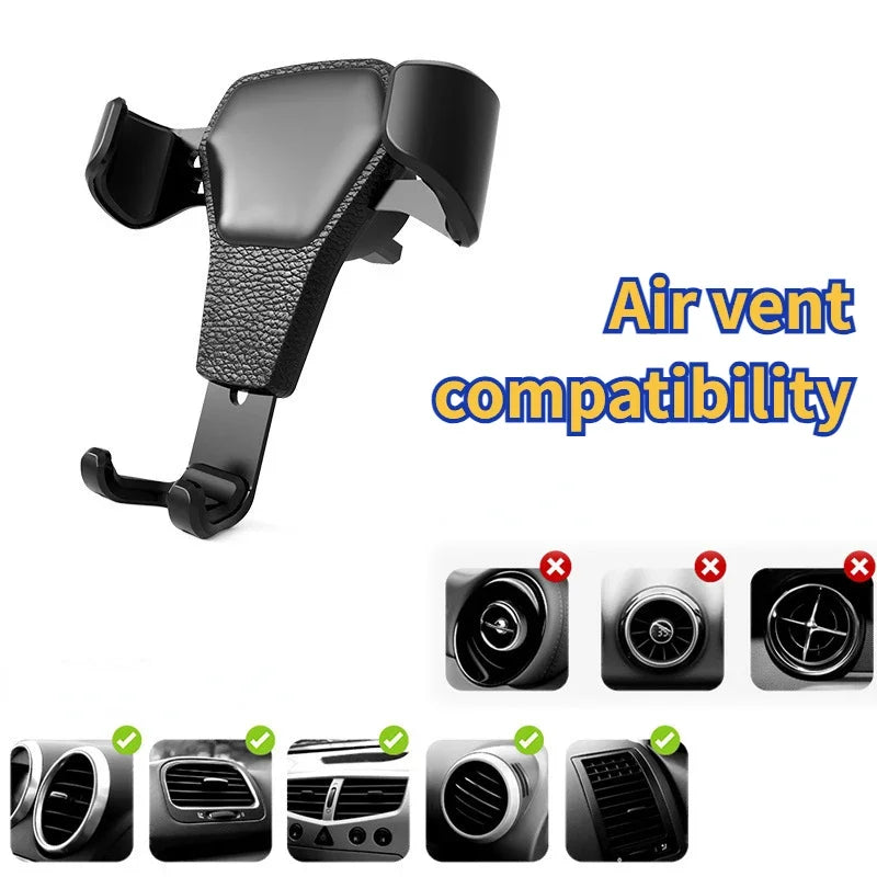 Support de téléphone automatique universel par gravité, Clip de ventilation de voiture, Support de téléphone portable, Support de téléphone portable pour iPhone, Android