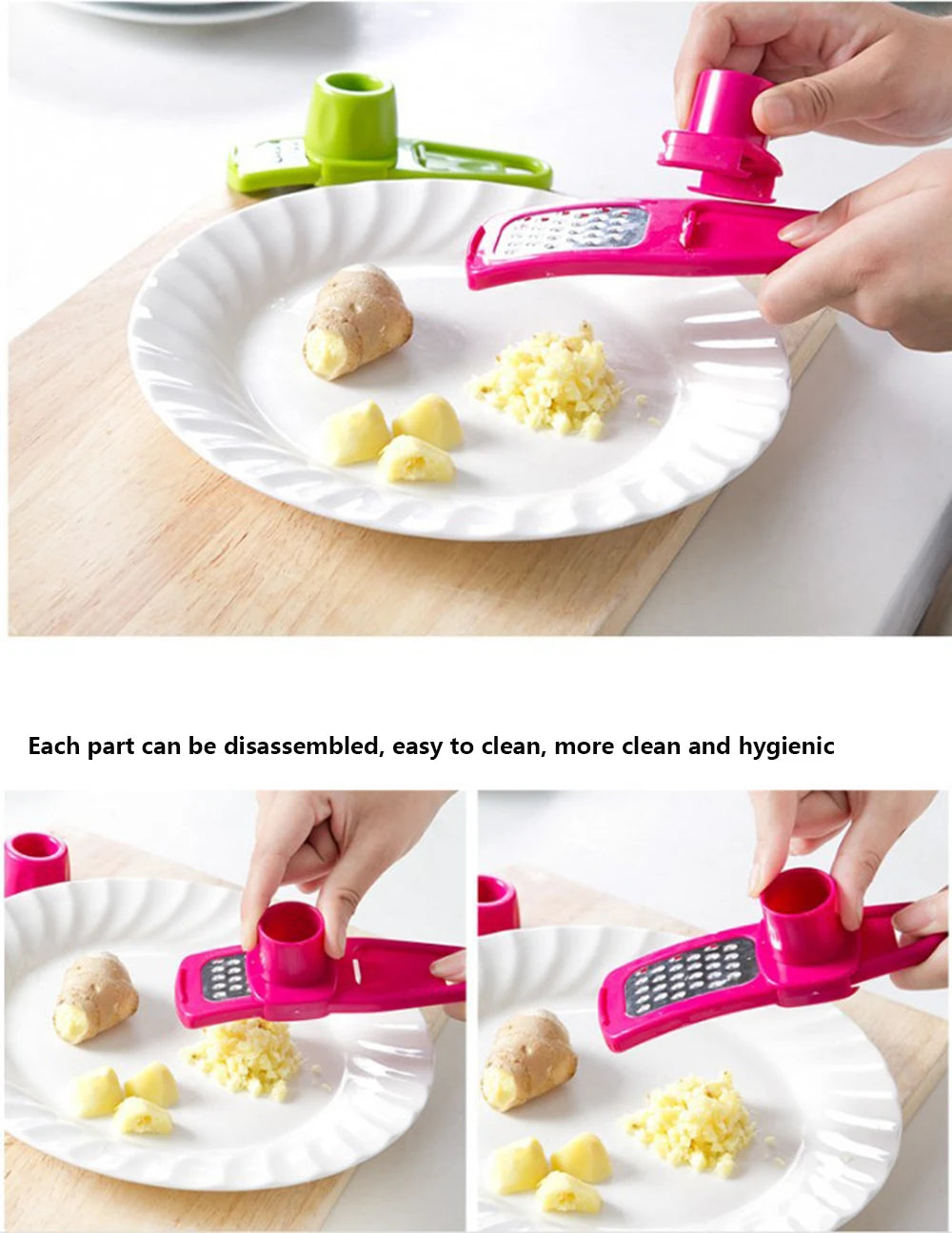 Broyeur d'ail au gingembre, presse à ail, râpe, éplucheur manuel, hachoir à ail, outil de hachage, accessoires de cuisine