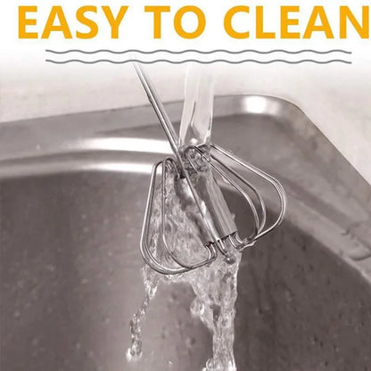 Mélangeur à fouet semi-automatique en acier inoxydable, 10/12/14 pouces, pour la maison, outil polyvalent pour batteur à œufs, mousseur à lait, fouet à poussée manuelle