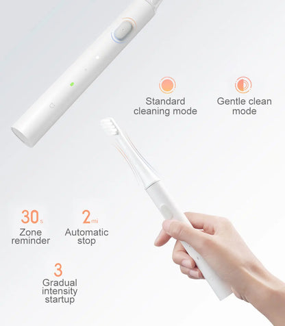 XIAOMI-Brosse à dents électrique sonique T100 Mi Smart, étanche IPX7, aste par USB, blanchiment des dents