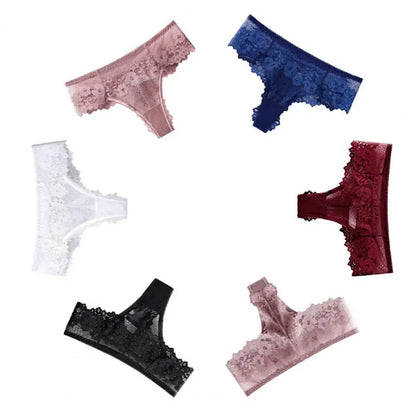 Sous-vêtements Sexy en dentelle pour femmes, culotte élégante en dentelle ajourée, Lingerie respirante, tentation brodée, intimes