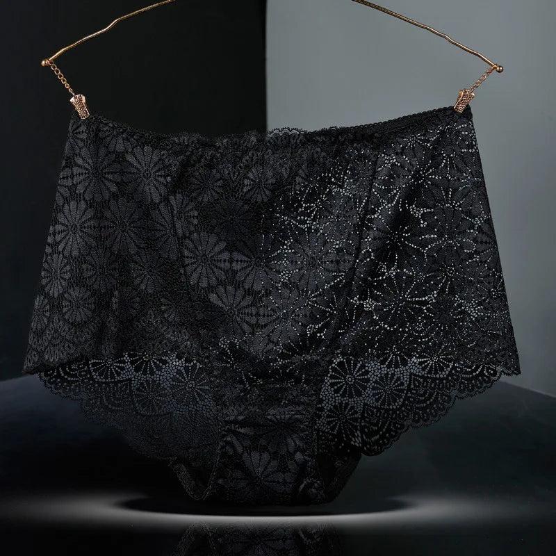 Sous-vêtements femmes taille haute lingerie sexy femmes évidé dentelle grande taille culottes slips ropa intérieur femenina ropa mujer