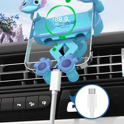 Support de téléphone de voiture point pour Support GPS Support dessin animé antidérapant antichoc Support rotatif accessoires mobiles
