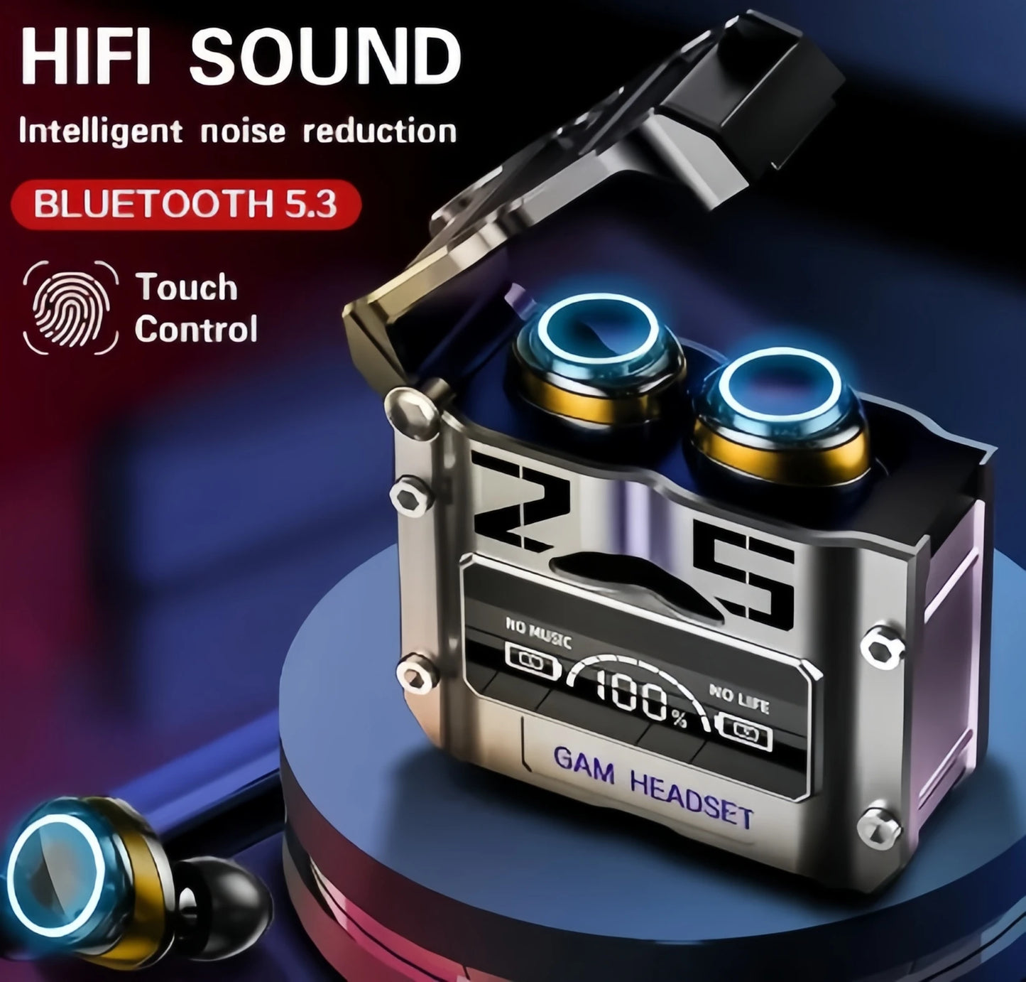 Nouveau TWS M25 Bluetooth 5.3 TWS casque sans fil avec affichage LED casque stéréo contrôle tactile écouteurs réduction du bruit