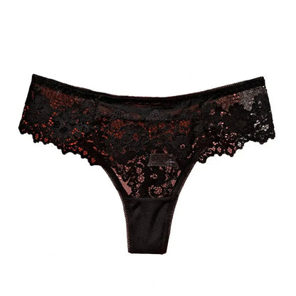 Sous-vêtements Sexy en dentelle pour femmes, culotte élégante en dentelle ajourée, Lingerie respirante, tentation brodée, intimes