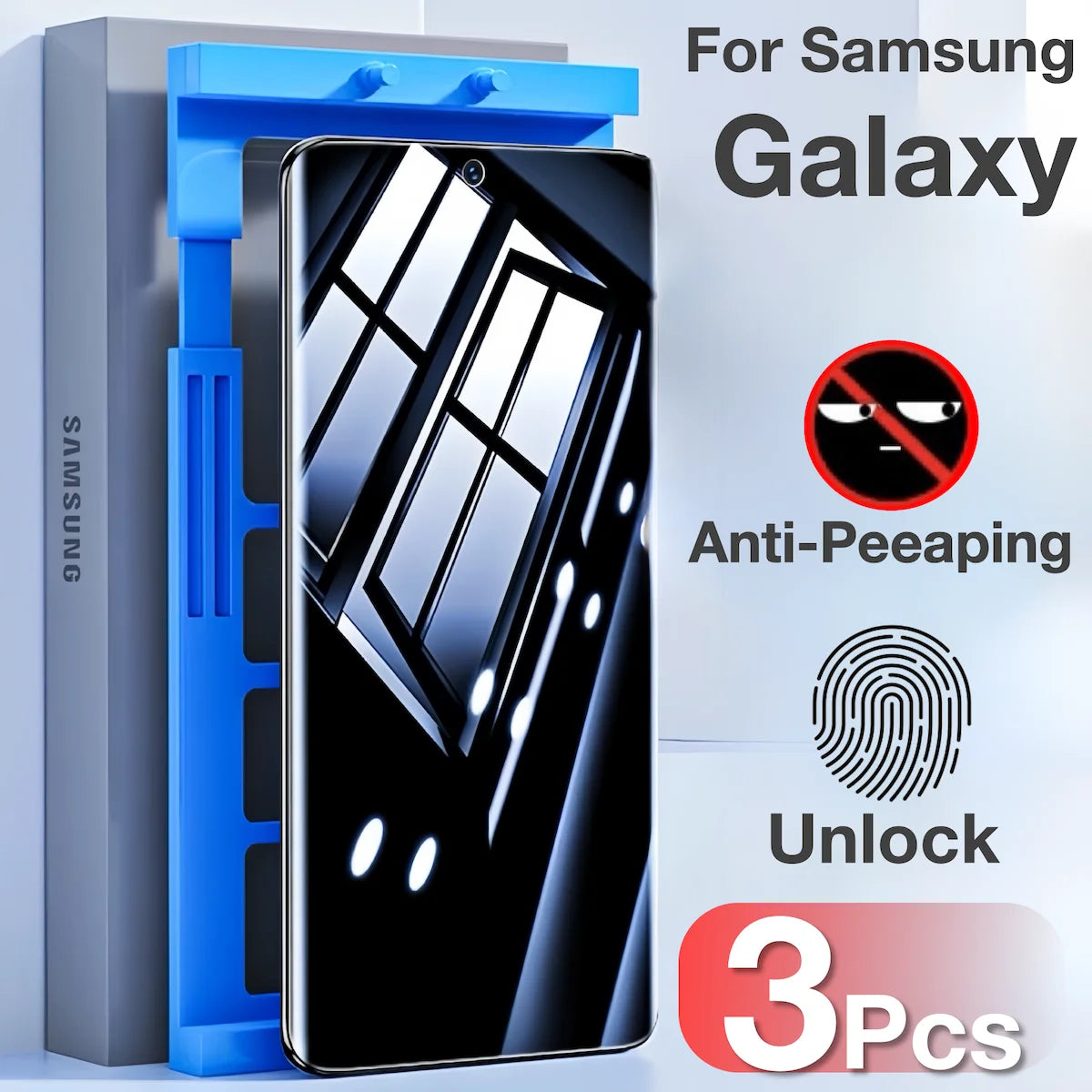 3 pièces pour Samsung Galaxy S25 S24 S23 S22 Ultra S21 S20 S10 S9 PLUS Note 20 10 9 8 protecteur d'écran avec Kit, pas en verre trempé