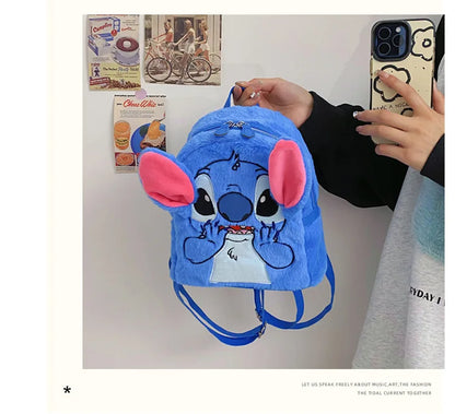 Nouveau sac à dos en peluche Disney Ins japonais point bleu dessin animé drôle grande capacité étudiant sac à dos sac de maternelle enfant cadeau