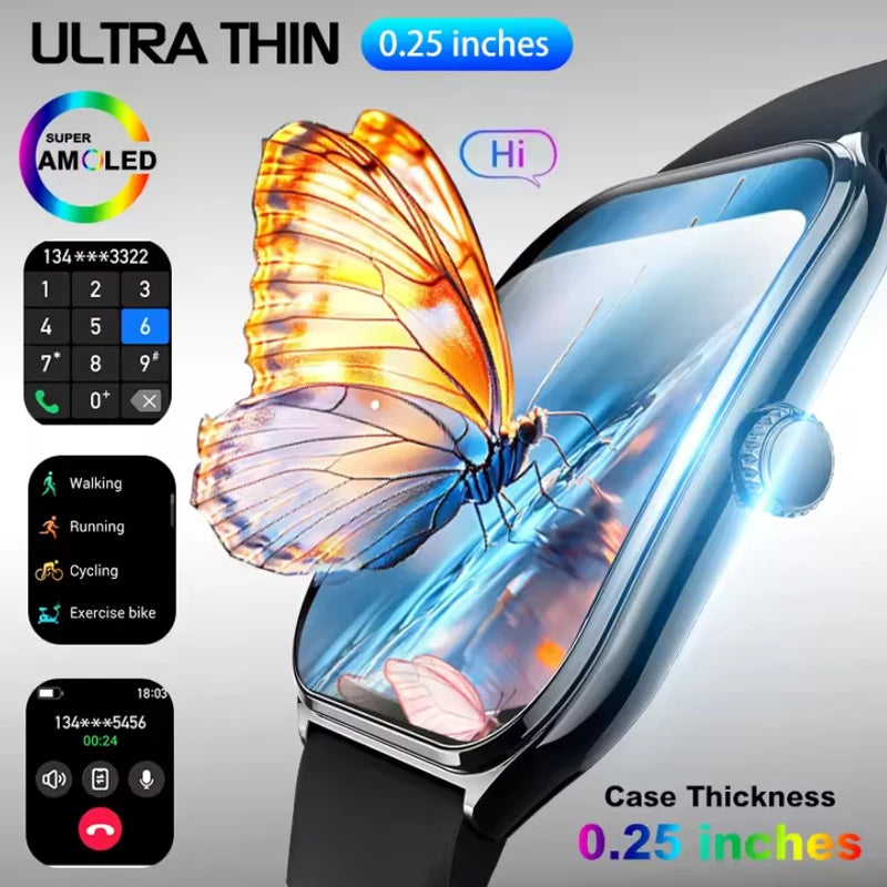 Xiaomi nouveau Ultra mince AMOLED montre intelligente hommes 386*448HD écran mode femmes sport Bracelet BT appel étanche Smartwatch