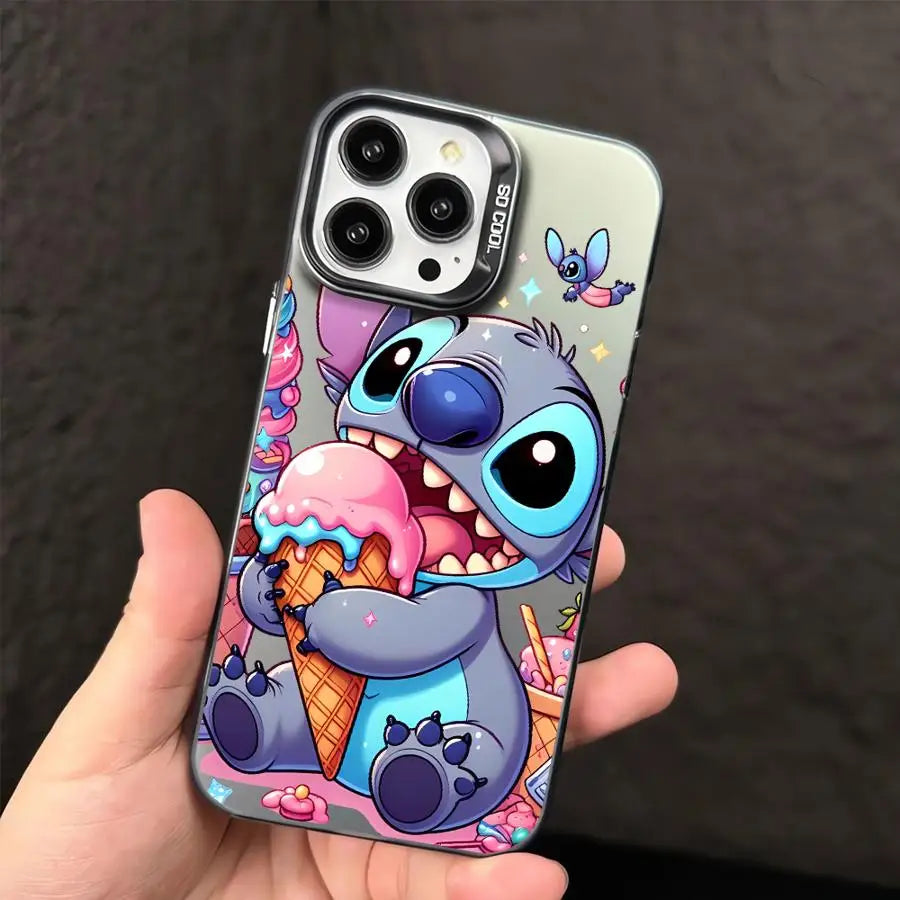 Étui animaux de dessin animé mignon pour Apple IPhone 16 11 15 13 14 Pro Max 12 15 Plus 11Pro, lentille mate, protection plaquée