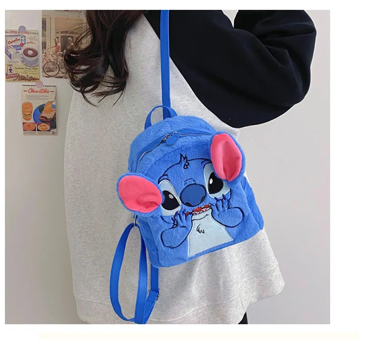 Nouveau sac à dos en peluche Disney Ins japonais point bleu dessin animé drôle grande capacité étudiant sac à dos sac de maternelle enfant cadeau