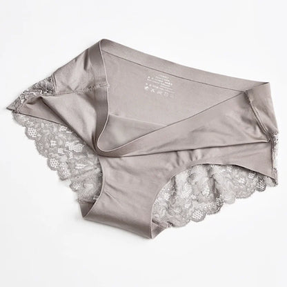 TrowBridge 3 pièces/ensemble culottes pour femmes sous-vêtements en dentelle exquise Lingerie Sexy grande taille slips en Satin de soie douce caleçons doux et confortables