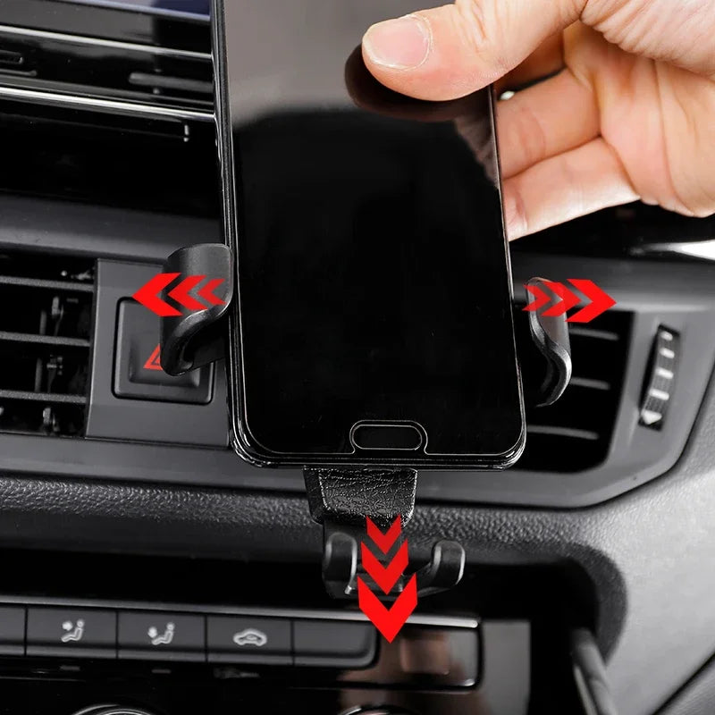 Support de téléphone automatique universel par gravité, Clip de ventilation de voiture, Support de téléphone portable, Support de téléphone portable pour iPhone, Android