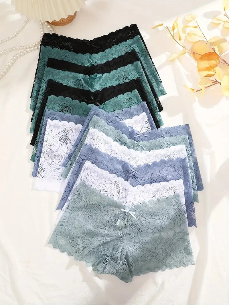 14 pièces/ensemble femmes dentelle Boyshorts Sexy caleçons taille basse culottes dames mode florale sous-vêtements en dentelle S-XL filles culotte intimes