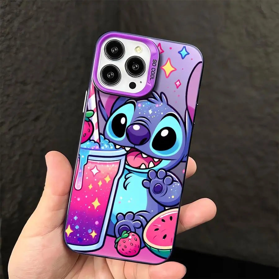Étui animaux de dessin animé mignon pour Apple IPhone 16 11 15 13 14 Pro Max 12 15 Plus 11Pro, lentille mate, protection plaquée