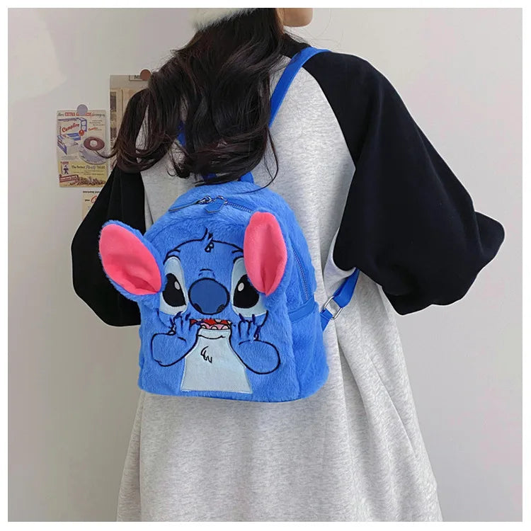 Nouveau sac à dos en peluche Disney Ins japonais point bleu dessin animé drôle grande capacité étudiant sac à dos sac de maternelle enfant cadeau