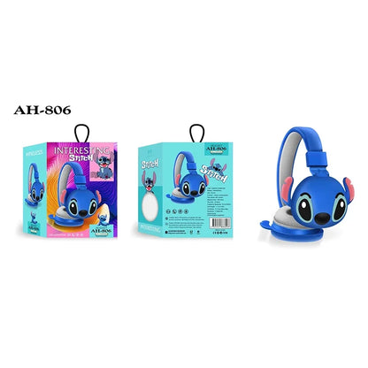 Nouveau Disney point sans fil Bluetooth casque AH-806 HIFI stéréo son pliable casques avec micro Anime dessin animé enfants cadeau
