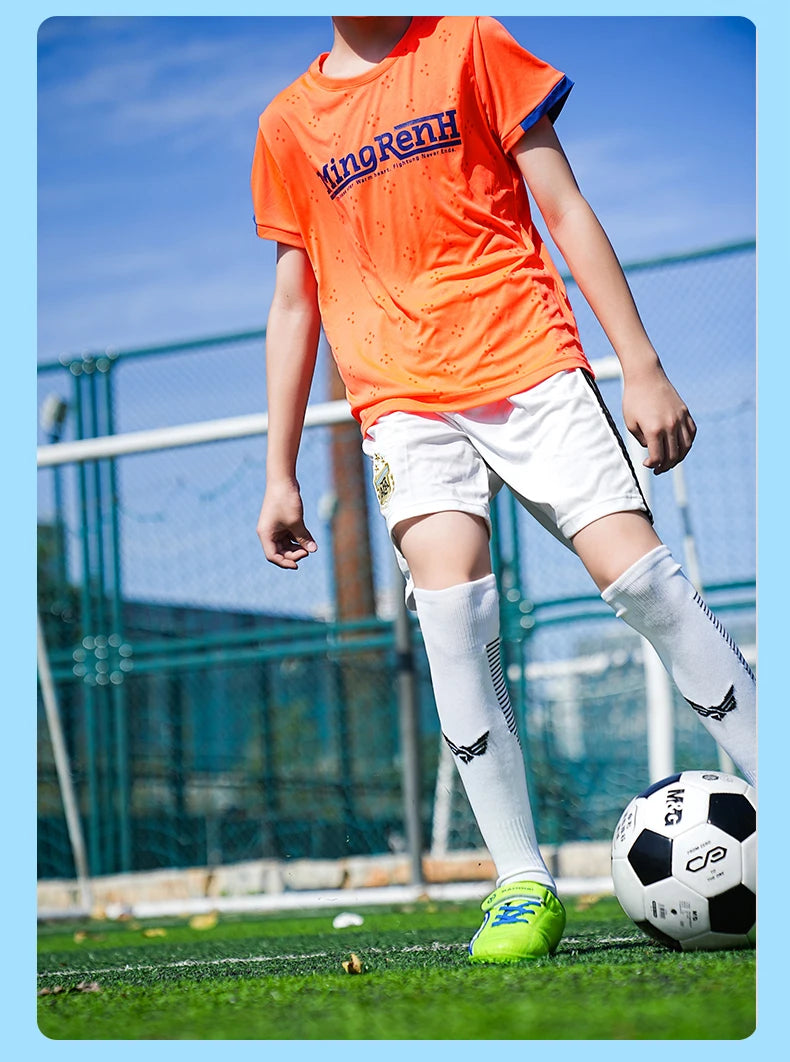 Chaussures de football professionnelles d'intérieur pour enfants, chaussures de terrain de football pour garçons, baskets originales, match rapide, TF, AG Society, Aleats