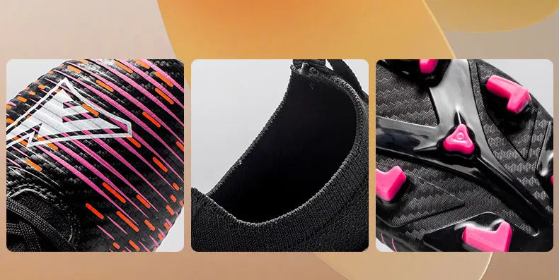 Chaussures de Football unisexes, hauts à lacets, pointes antidérapantes, Sports de plein air, crampons de Football athlétiques pour baskets d'entraînement professionnel