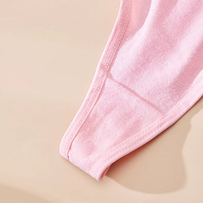 3 pièces taille basse amour coeur culottes femmes sous-vêtements en coton Lingeries Sexy tongs chaudes doux couleur unie lettre ceinture G-String