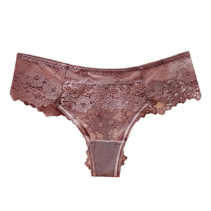 Sous-vêtements Sexy en dentelle pour femmes, culotte élégante en dentelle ajourée, Lingerie respirante, tentation brodée, intimes