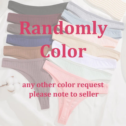 Strings en coton sans couture pour femmes, culotte sexy, taille basse, solide, respirant, confortable, doux, string, sous-pantalon, 8 pièces, ensemble