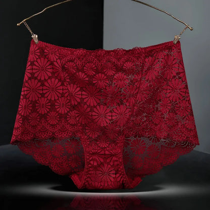 Sous-vêtements femmes taille haute lingerie sexy femmes évidé dentelle grande taille culottes slips ropa intérieur femenina ropa mujer
