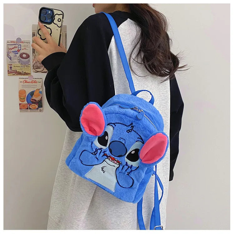 Nouveau sac à dos en peluche Disney Ins japonais point bleu dessin animé drôle grande capacité étudiant sac à dos sac de maternelle enfant cadeau
