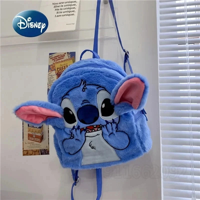 Nouveau sac à dos en peluche Disney Ins japonais point bleu dessin animé drôle grande capacité étudiant sac à dos sac de maternelle enfant cadeau